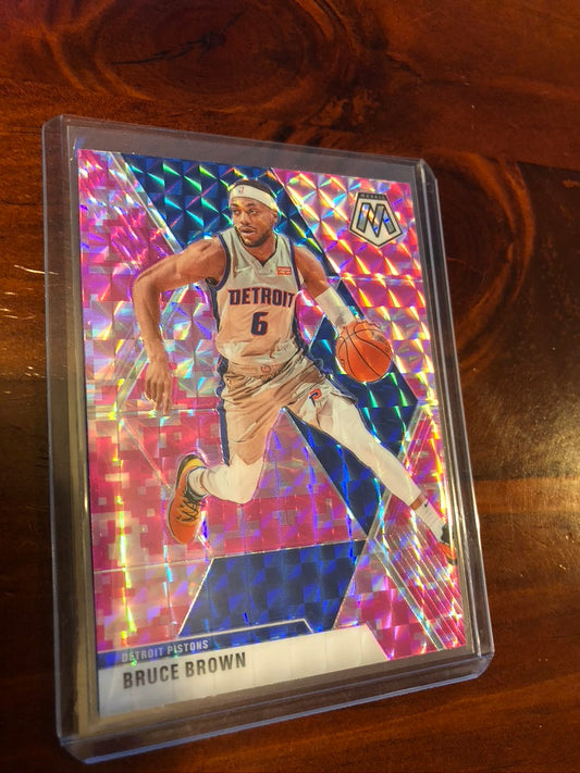 Bruce Brown Pink Mosaic Prizm #57 2019-20 NBA Mosaic