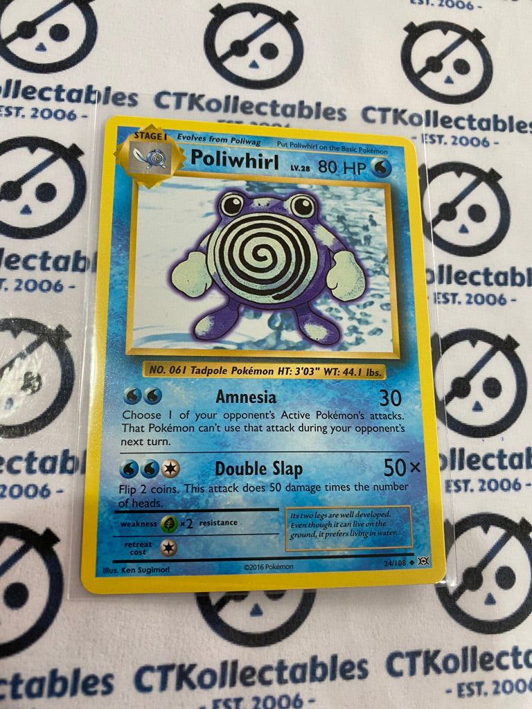 Poliwhirl #24/108 Base Pokémon Card XY EVOLUTIONS