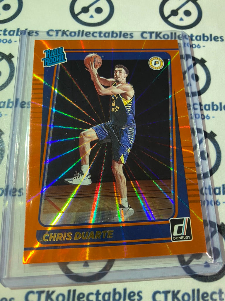 2021-22 NBA Donruss Orange Laser Chris Duarte Rated Rookie #223 Pacers