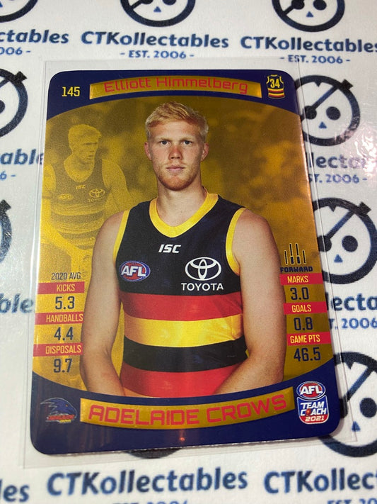 2021 AFL Teamcoach Gold #145 Elliot Himmelberg Crows