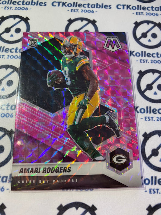 2021 Panini NFL Mosaic Amari Rodgers rookie Pink RC Mosaic Prizm #388 Packers