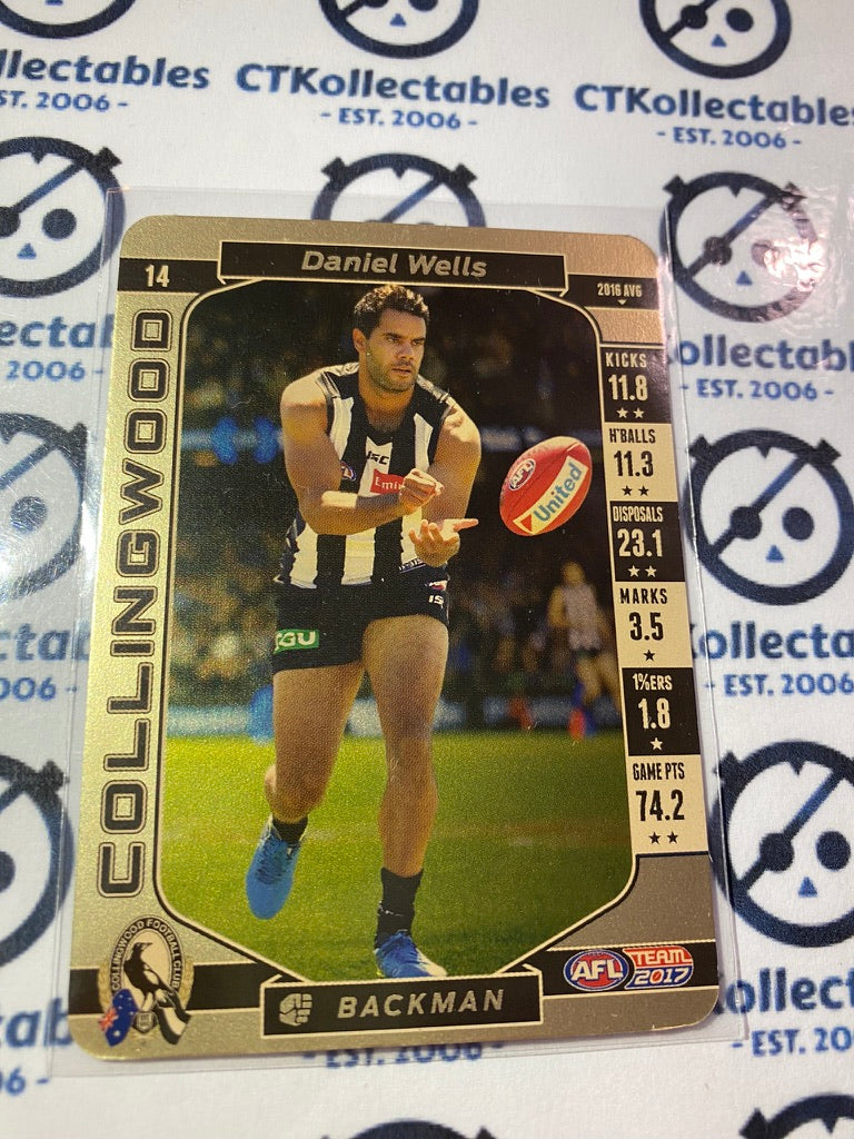 2017 AFL Teamcoach Gold #14 Daniel Wells Magpies