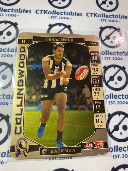 2017 AFL Teamcoach Gold #14 Daniel Wells Magpies