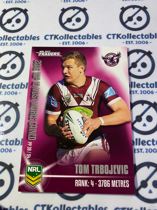 2017 NRL Traders Puzzle Piece Tom Trbojevic PP39/54 Manly
