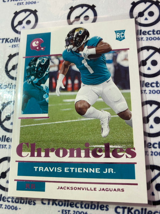 2021 NFL Chronicles Base Travis Etienne Jr. Pink rookie card RC #50 Jaguars
