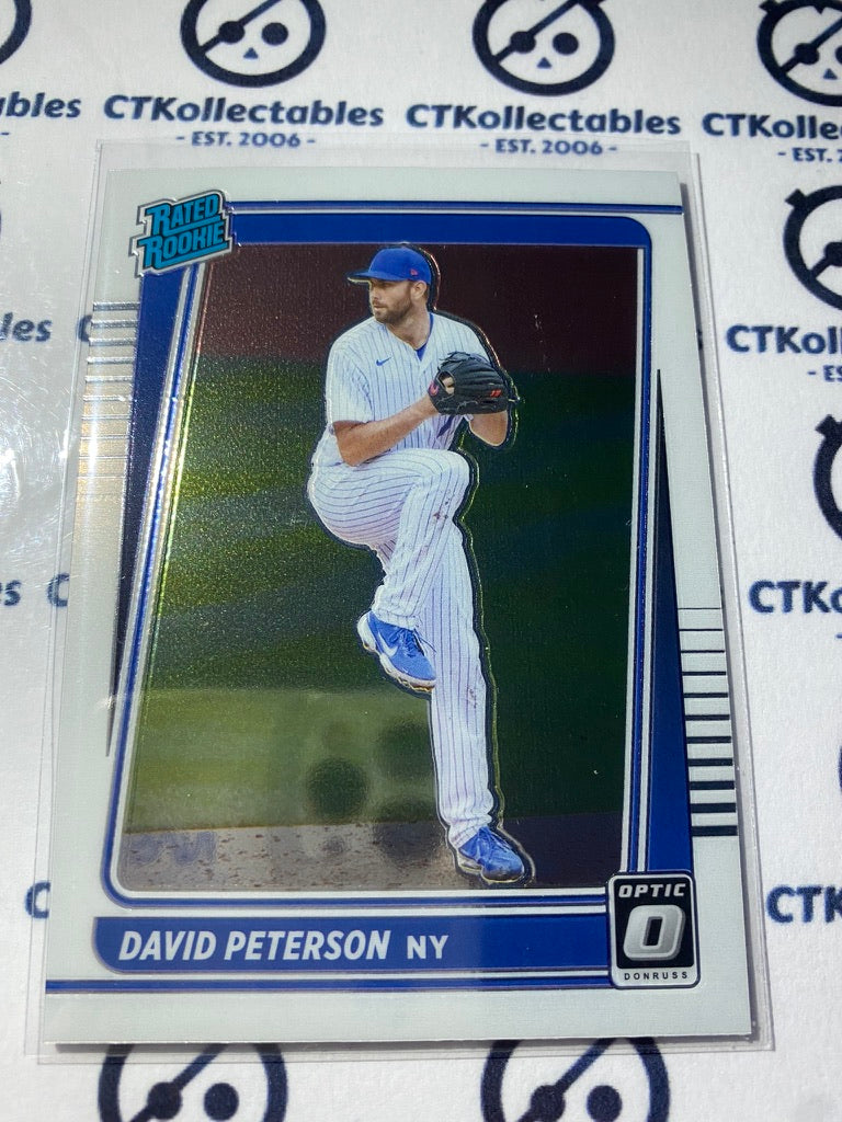 2021 Panini Donruss Optic Baseball David Peterson Rated Rookie #61 New York