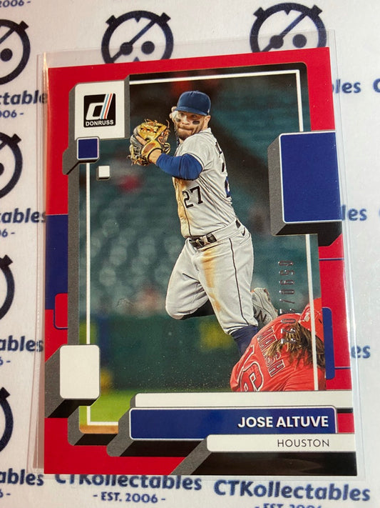2022 Panini Donruss Baseball Red Jose Altuve #0590/2022 Houston