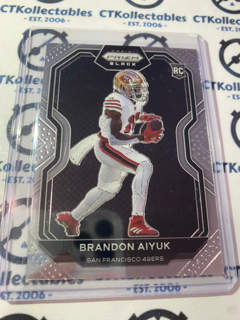 2020 NFL Chronicles Black Prizm Brandon Aiyuk Base RC #PB-14 49ers