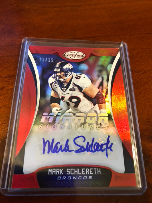 Mark Schlereth Mirror Signatures #12/15 2018 NFL Certified