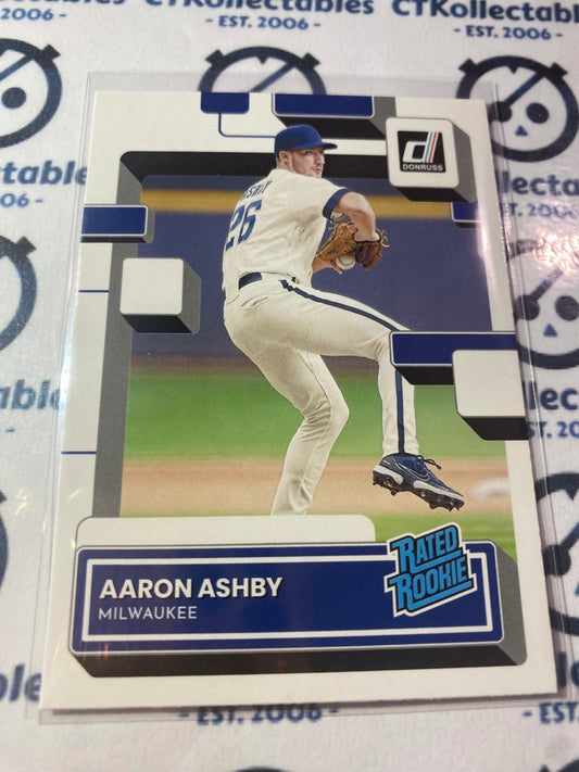 2022 Panini Donruss Baseball Rated Rookie #36 Aaron Ashby Milwaukee