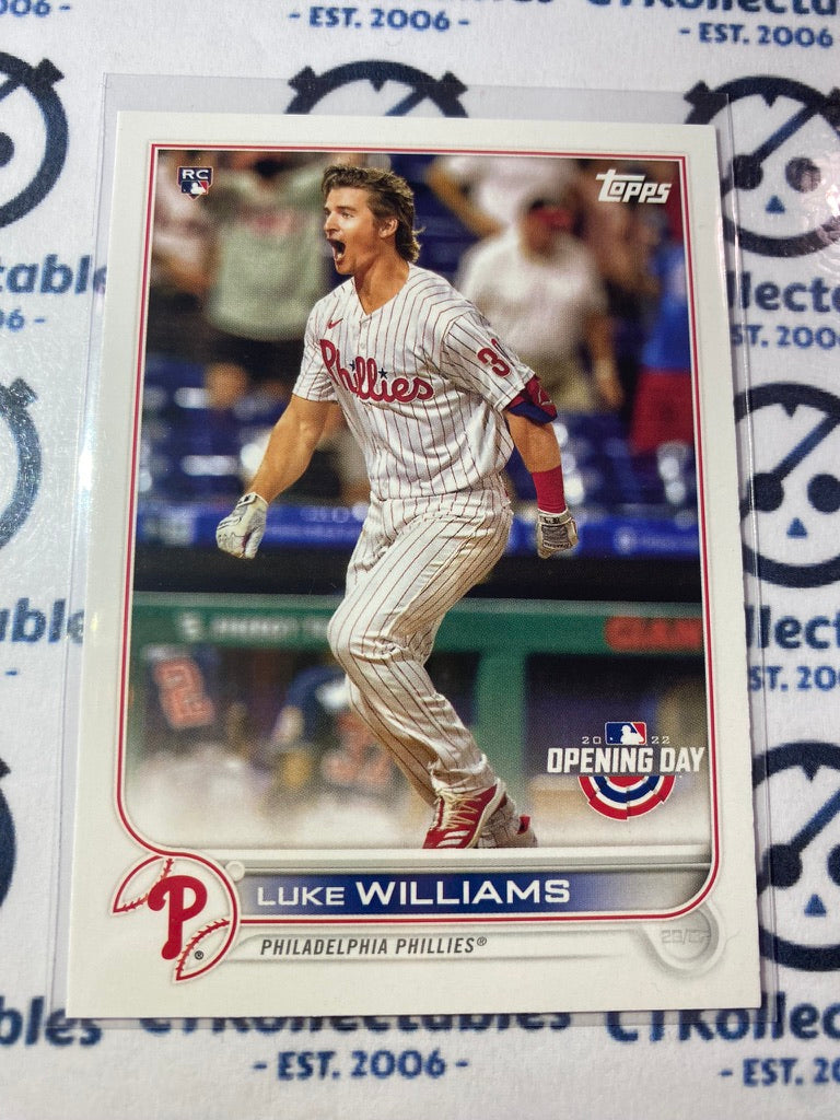 2022 Topps Opening Day Baseball Luke Williams Rookie card RC #137 Phillies