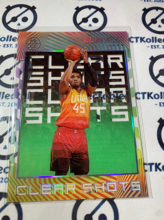 2019-20 Panini NBA Illusions Donovan Mitchel Clear Shots Emerald #18 Jazz