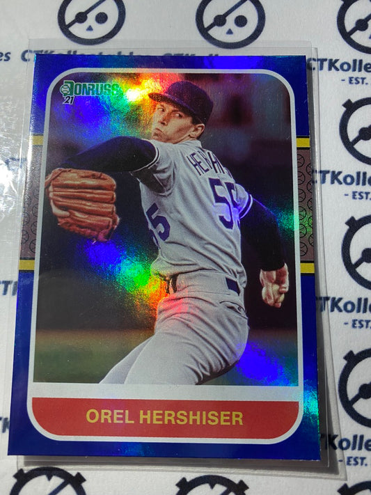 2021 Panini Donruss Baseball Orel Hershiser 1987 Retro Blue Foil #224 los Angeles