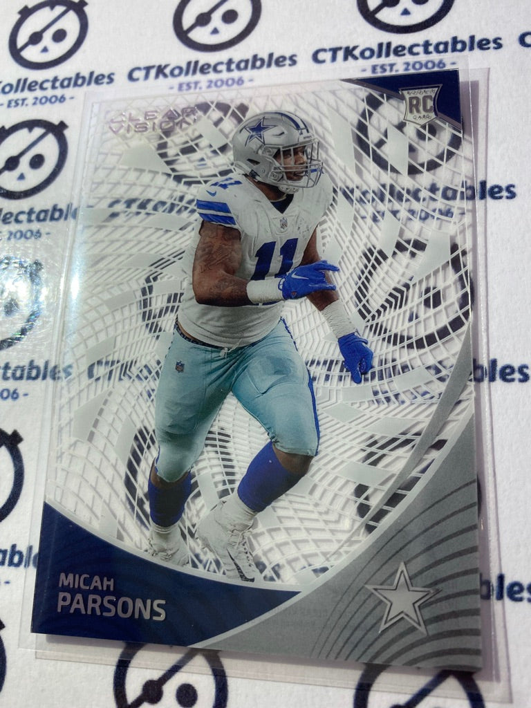 2021 NFL Chronicles Clear Vision Micah Parsons rookie card RC #CVR-11 Cowboys