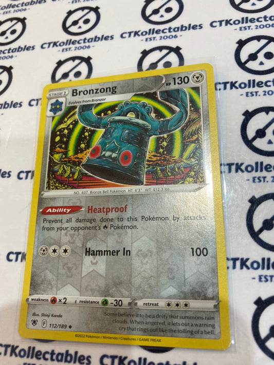 Bronzong Reverse Holo #112/189 2022 Sword & Shield Astral Radiance Pokemon Card