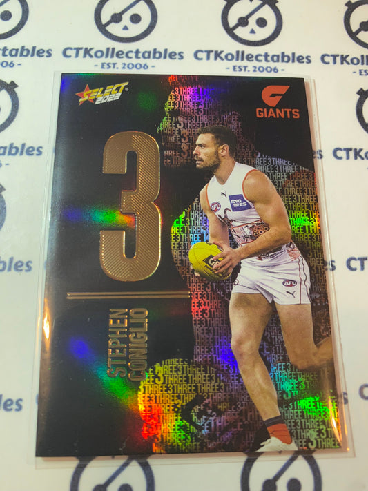 2022 AFL Footy Stars Numbers Midnight - Stephen Coniglio NM86 #017/130
