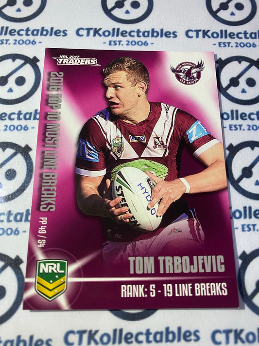 2017 NRL Traders Puzzle Piece Tom Trbojevic PP49/54 Manly