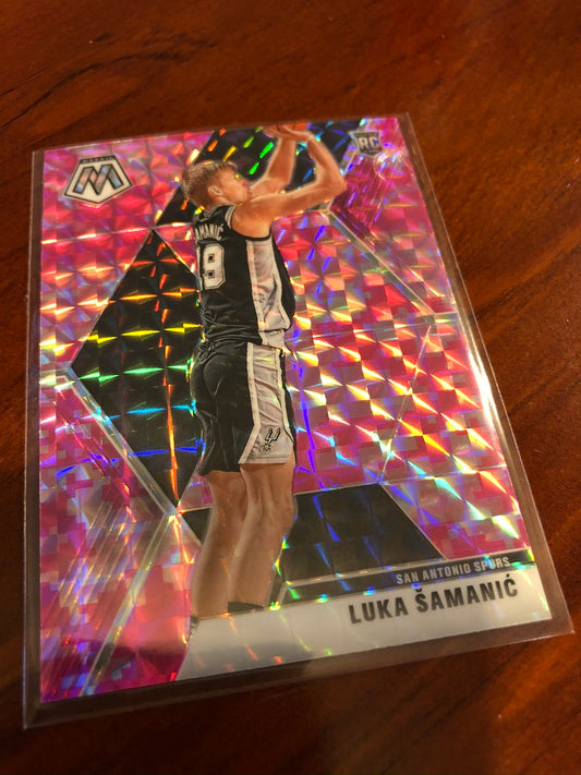 Luka Samanic Pink RC Mosaic Prizm #235 2019-20 NBA Mosaic