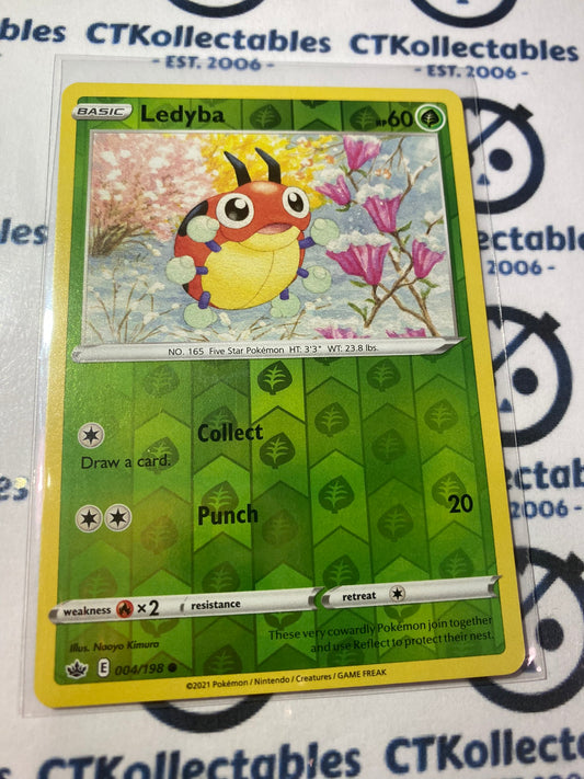 Ledyba Reverse Holo #004/198 Pokémon Card Chilling Reign