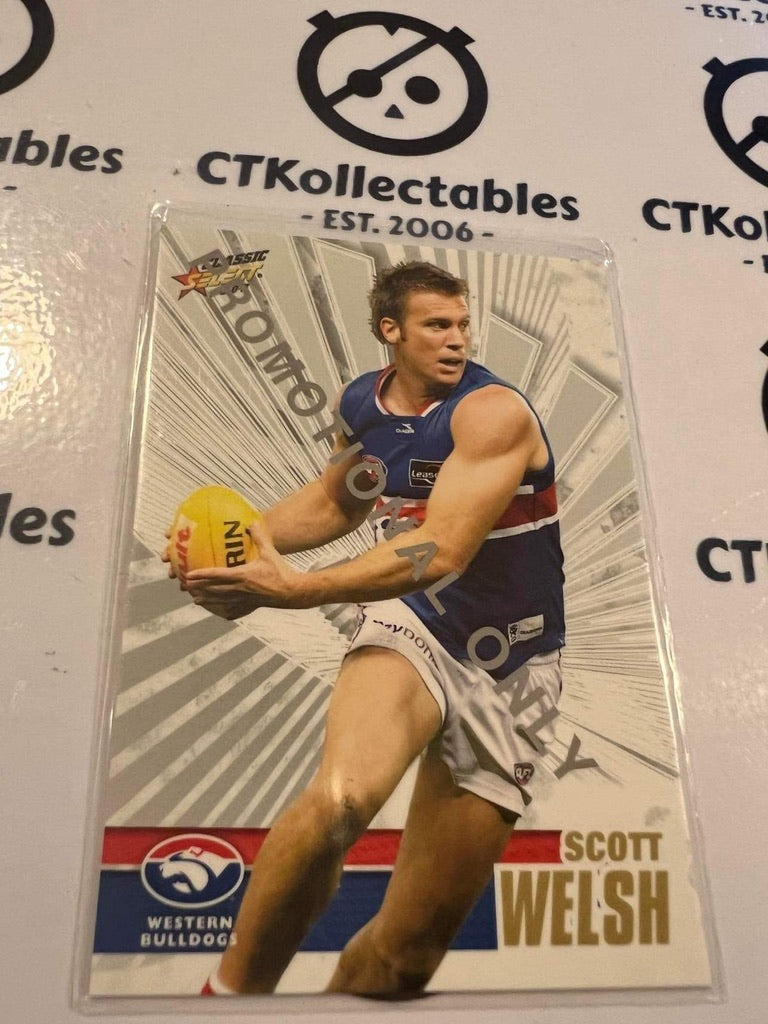 2008 AFL Classic Scott Welsh #160 Promo Card Bulldogs