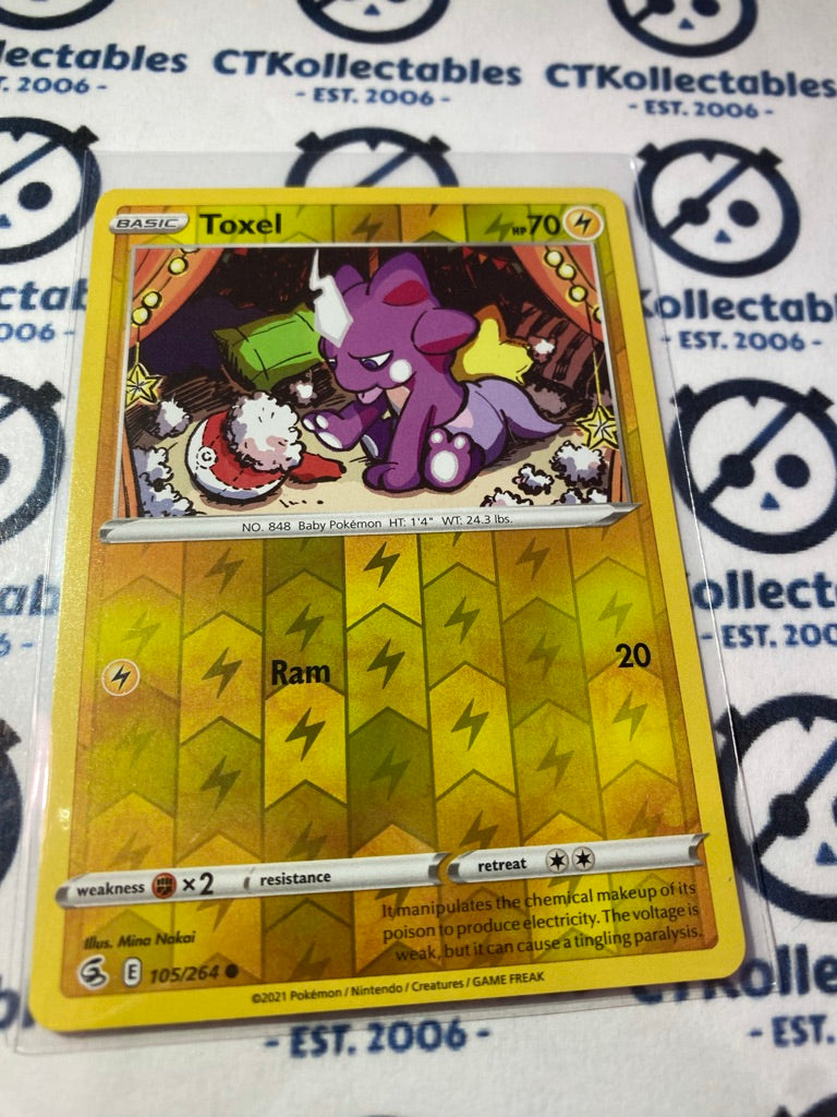 Toxel Reverse Holo #105/264 2021 Sword & Shield Fusion Strike Pokemon Card