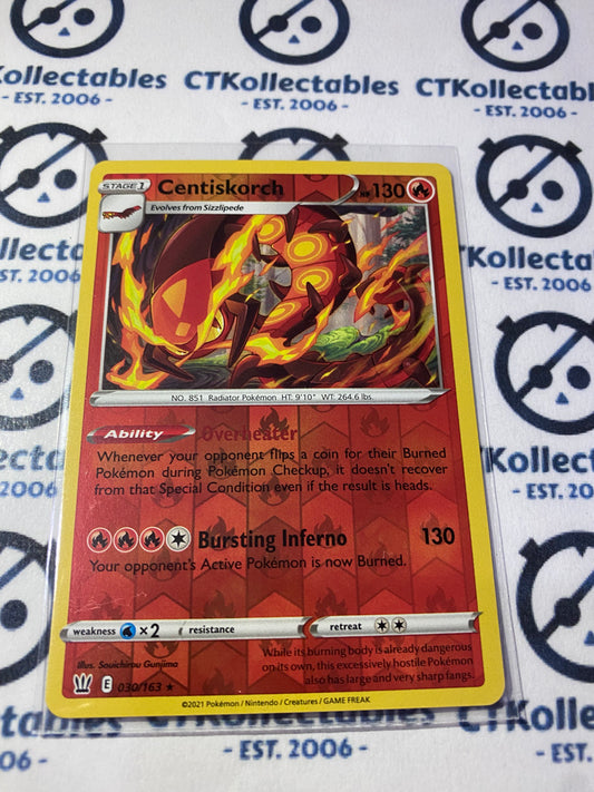 Centiskorch #030/163 Reverse Holo Pokémon Card Battle Styles