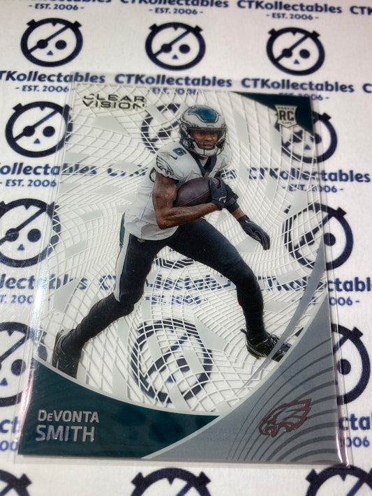 2021 NFL Chronicles Clear Vision DeVonta Smith rookie card RC #CVR-9