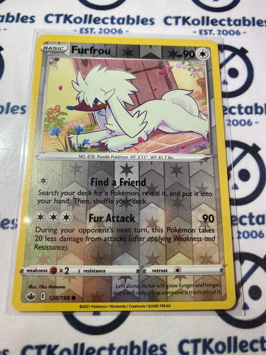 Furfrou Reverse Holo #126/198 Pokémon Card Chilling Reign