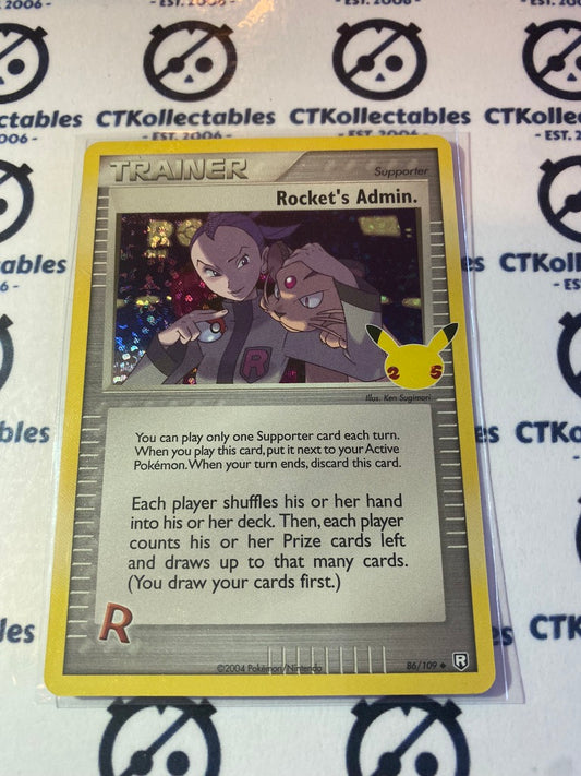 Rocket's Admin #86/109 Pokemon Celebrations 25th Anniversary