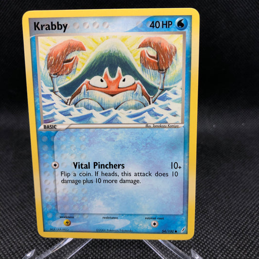 Krabby Base #54/100 EX Crystal Guardians Pokemon Card