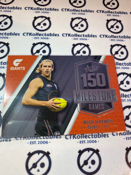2022 AFL Footy Stars Milestone 150 games - Nick Haynes MG36