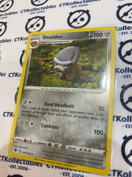 Shieldon Reverse Holo #109/189 2022 Sword & Shield Astral Radiance Pokemon Card