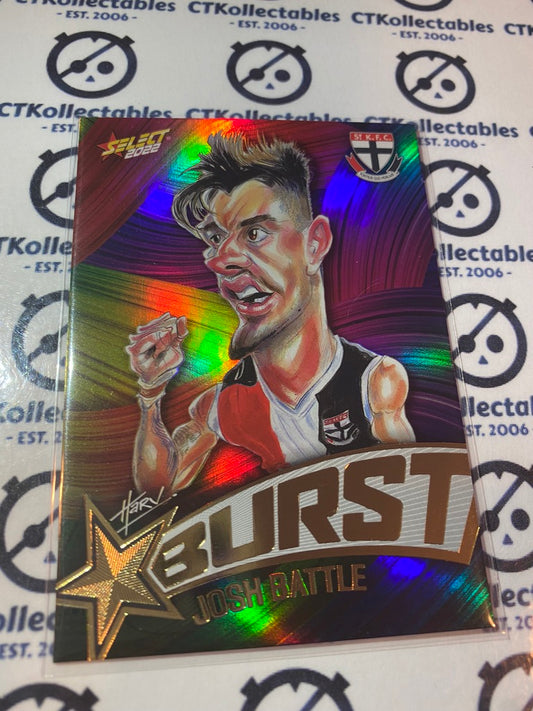 2022 AFL Footy Stars Starburst Paint - Josh Battle SBP57