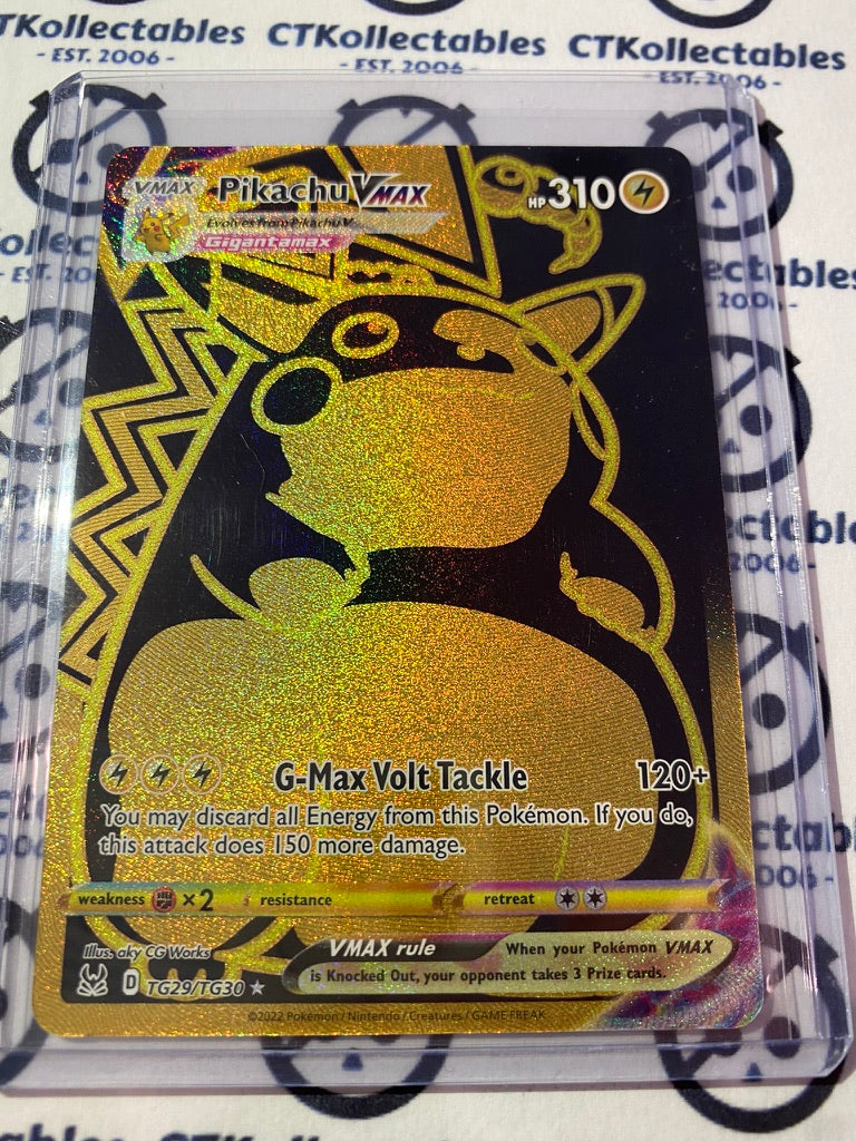 Pikachu VMax Ultra Rare Trainer Gallery #TG29/TG30 2022 Sword & Shield Lost Origin Pokemon Card