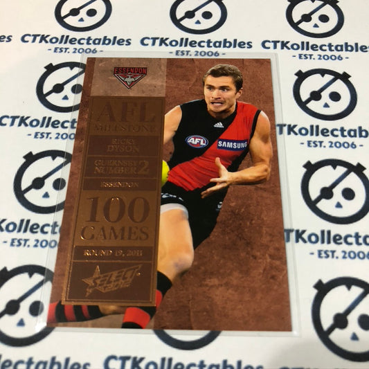 2012 AFL Champions Ricky Dyson Milestone 100 Games MG17