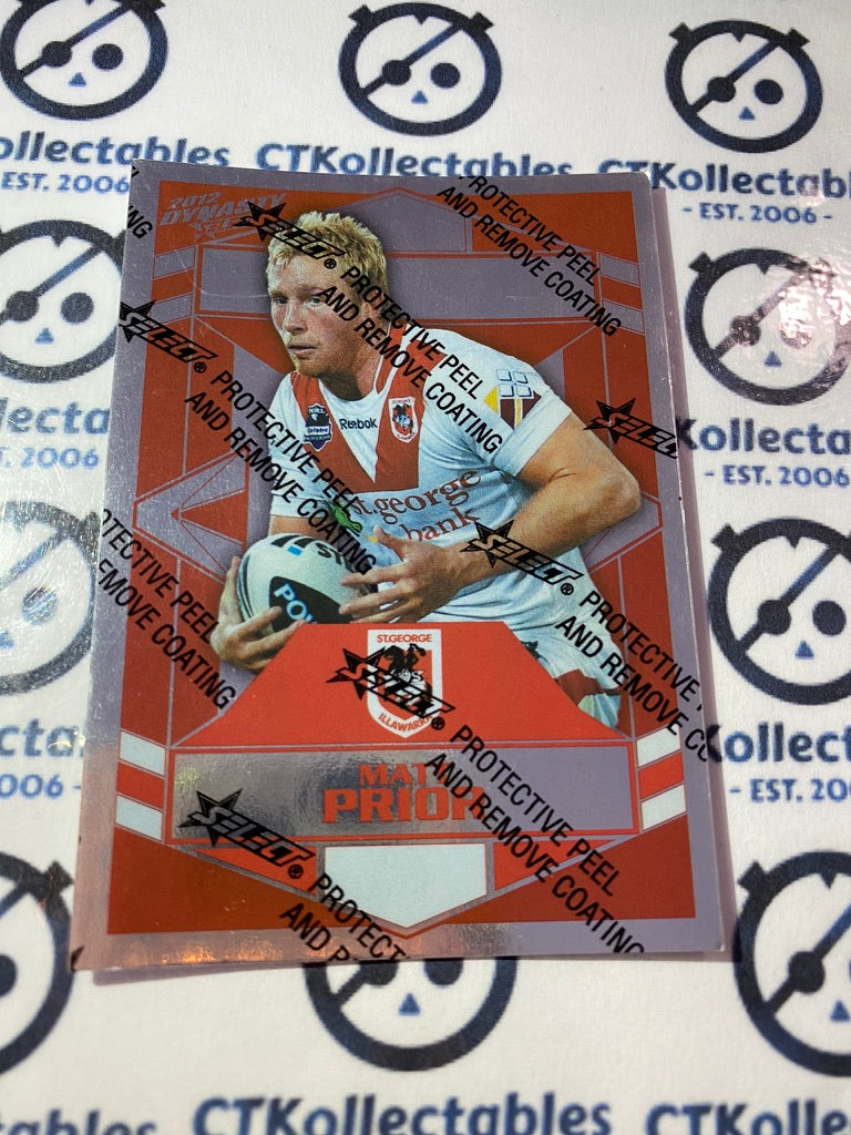 2012 NRL Select Dynasty Silver Parallel #SP144 Matt Prior Dragons