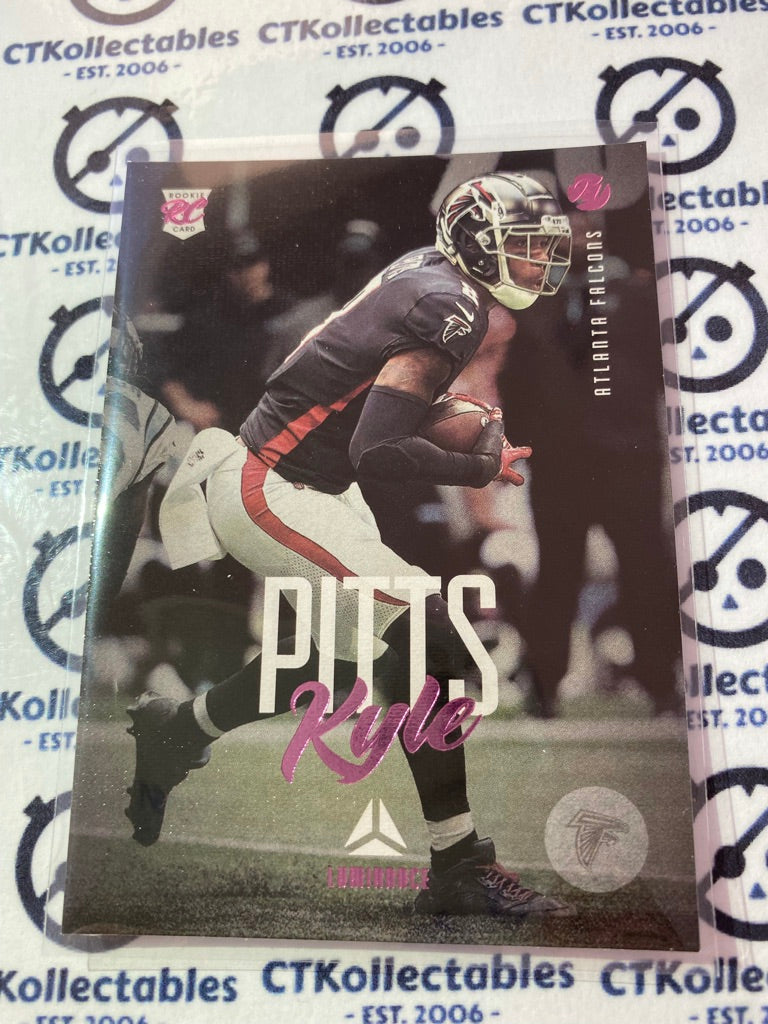 2021 NFL Chronicles Luminance Kyle Pitts Pink Rookie Card RC #210 Falcons