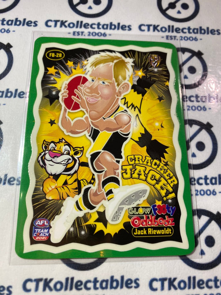 2021 AFL Teamcoach Jack Riewoldt Glow Oddbodz FB-28 Tigers