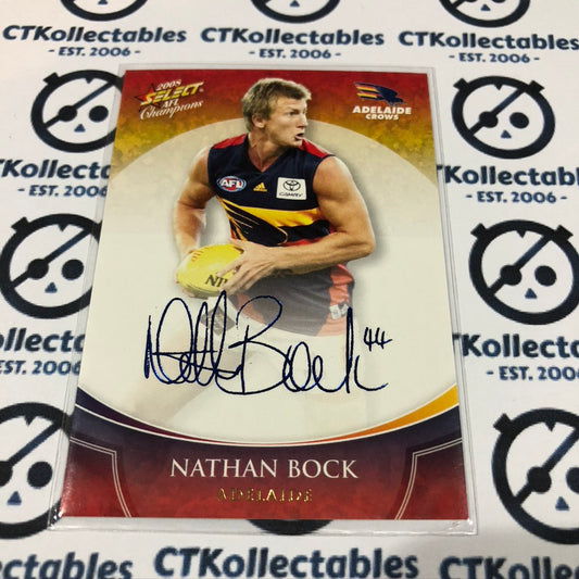 2008 AFL Champions Nathan Bock Blue Foil Signature FS1