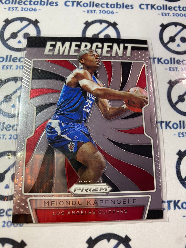 2019-20 Panini NBA Prizm Mfiondu Kabengele Emergent RC #22 Clippers