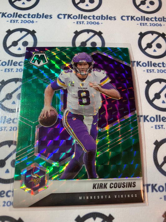 2021 Panini NFL Mosaic Kirk Cousins Green Mosaic Prizm #128 Vikings