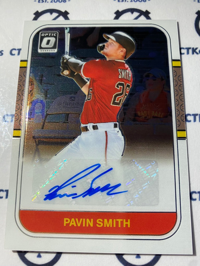 2021 Panini Donruss Optic Baseball Pavin Smith Retro 1987 Auto #RS87-PS