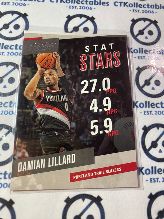 2017-18 Panini NBA Prestige Damian Lillard Stat Stars #7 Portland
