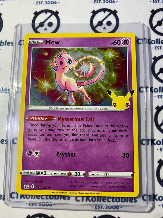 Mew Holo Rare #011/025 Pokemon Celebrations 25th Anniversary