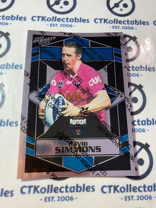 2012 NRL Select Dynasty Silver Parallel #SP133 David Simmons Panthers