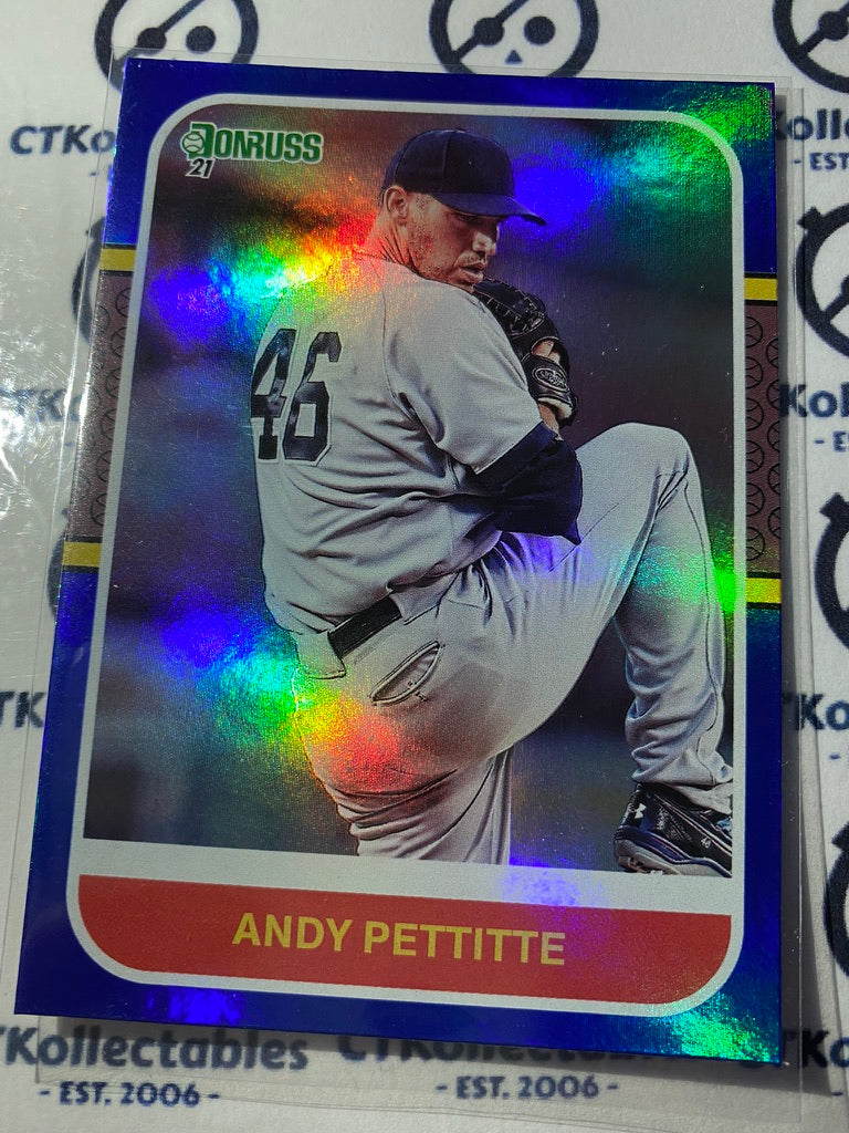 2021 Panini Donruss Baseball Andy Pettitte 1987 Retro Blue Foil #248 New York