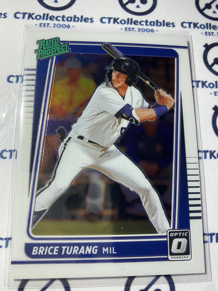 2021 Panini Donruss Optic Baseball Brice Turang Rated Prospect #RP17 Milwaukee