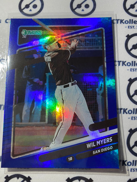 2021 Panini Donruss Baseball Wil Myers Blue Foil #193 San Diego