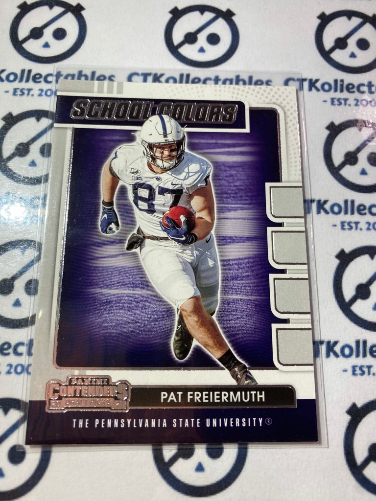 2021 NFL Panini Contenders Draft Picks Pat Freiermuth School Colors #29 Steelers