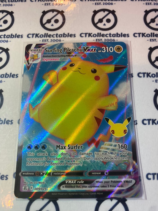 Surfing Pikachu VMax #009/025 Pokemon Celebrations 25th Anniversary